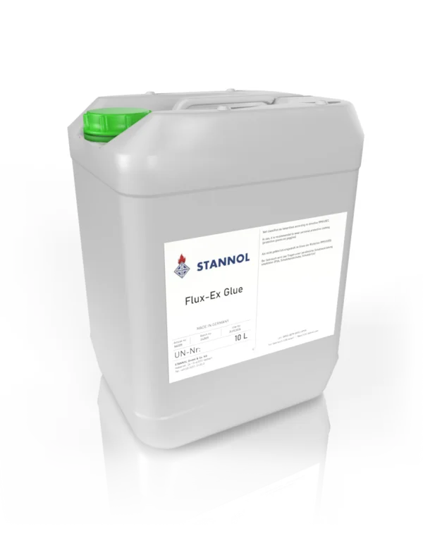 Grauer Kanister mit Stannol-Reiniger Flux-Ex Glue